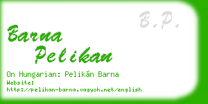 barna pelikan business card